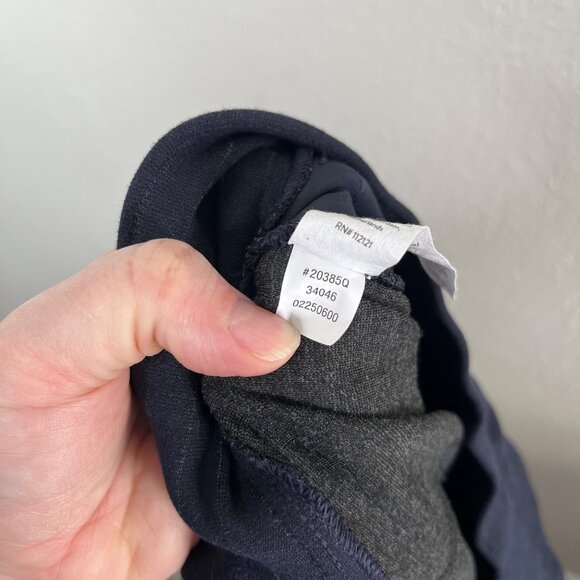 Spanx Womens Medium Navy Blue Pinstripe Ponte Wide Leg Pant 20385q - Picture 8 of 10